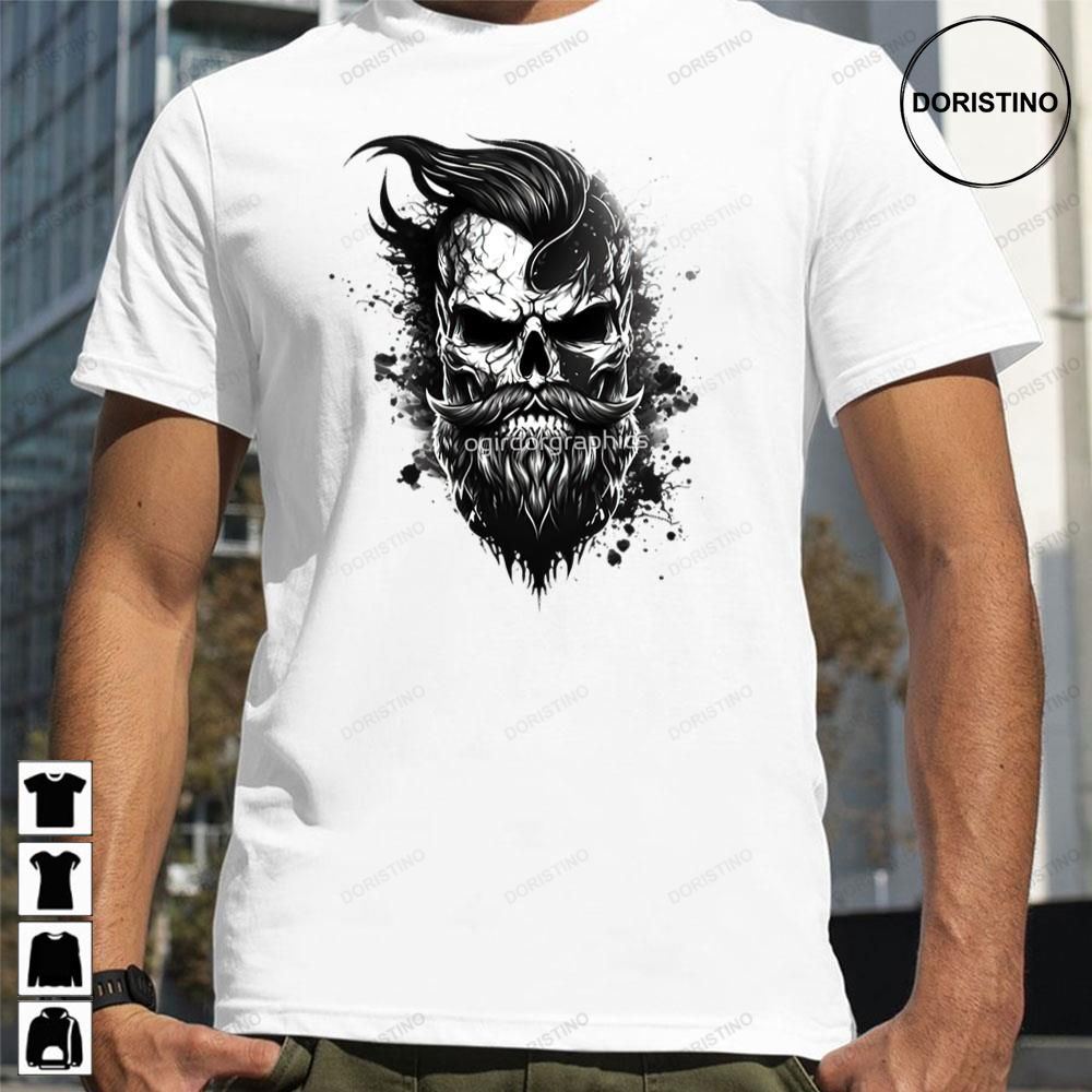 Skull With Beard Splash Limited Edition T-shirts